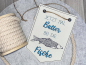 Preview: Wimpel Butter bei die Fische - ITH-Stickdatei